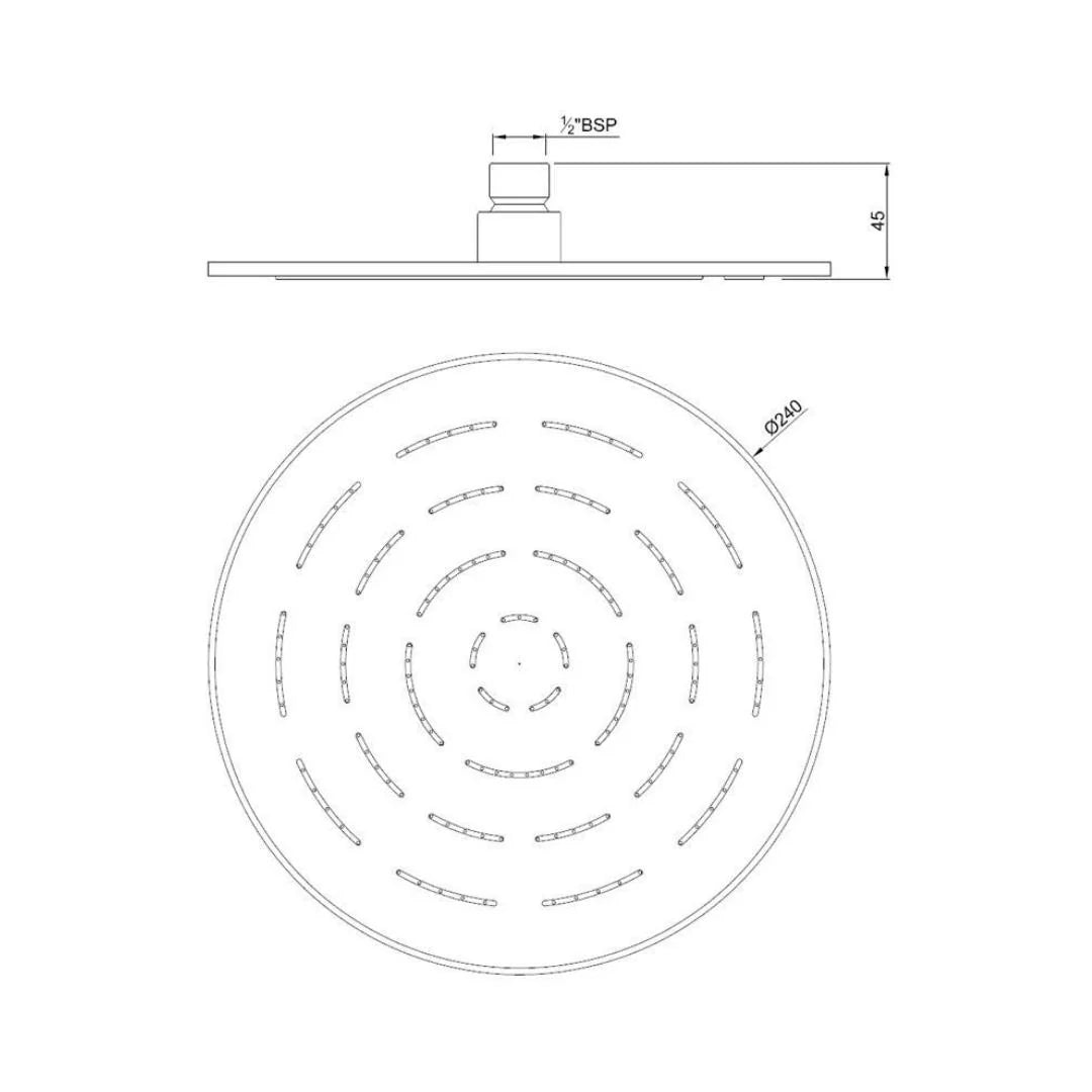 Jaquar Single Flow Overhead Shower OHS-GDS-1623 - Gold Dust