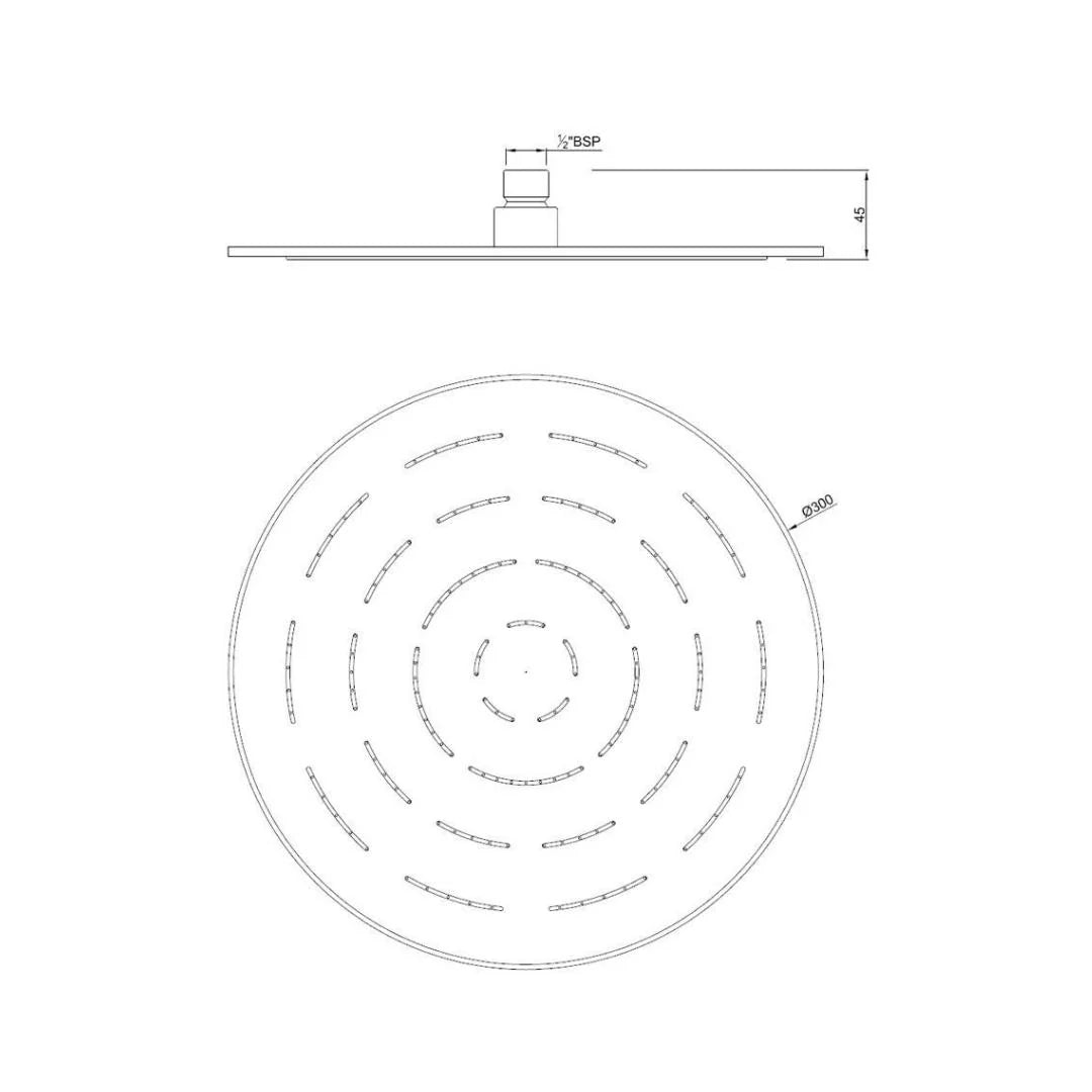 Jaquar Single Flow Overhead Shower OHS-GDS-1633 - Gold Dust