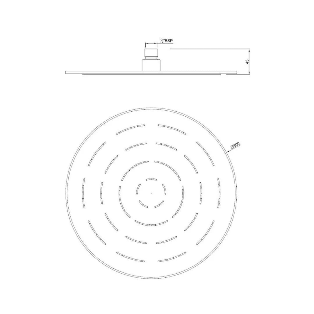 Jaquar Single Flow Overhead Shower OHS-GLD-1633 - Full Gold