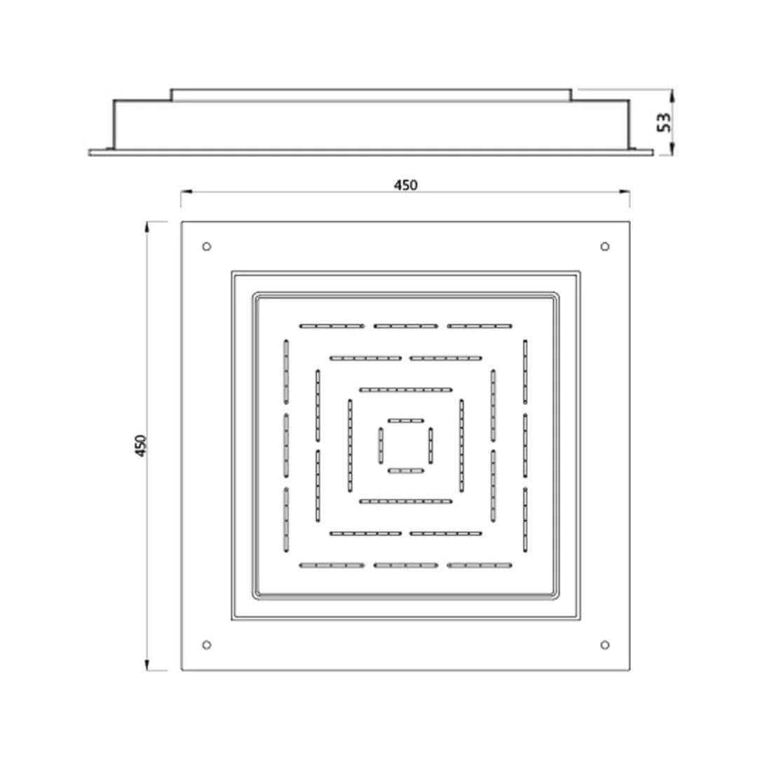 Jaquar Single Flow Overhead Shower OHS-GLD-1679 - Full Gold