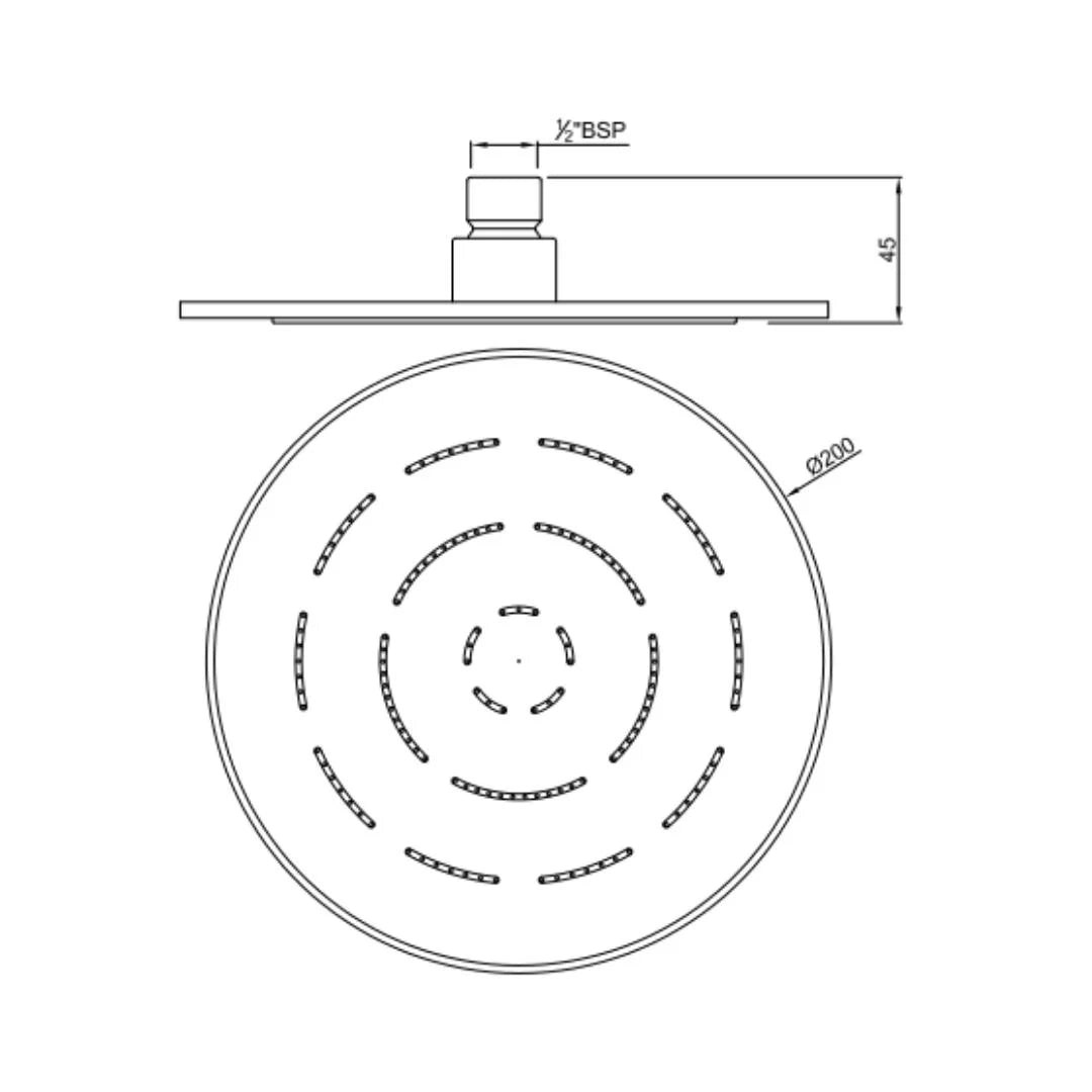 Jaquar Single Flow Overhead Shower OHS-GMP-1613PD - Graphite