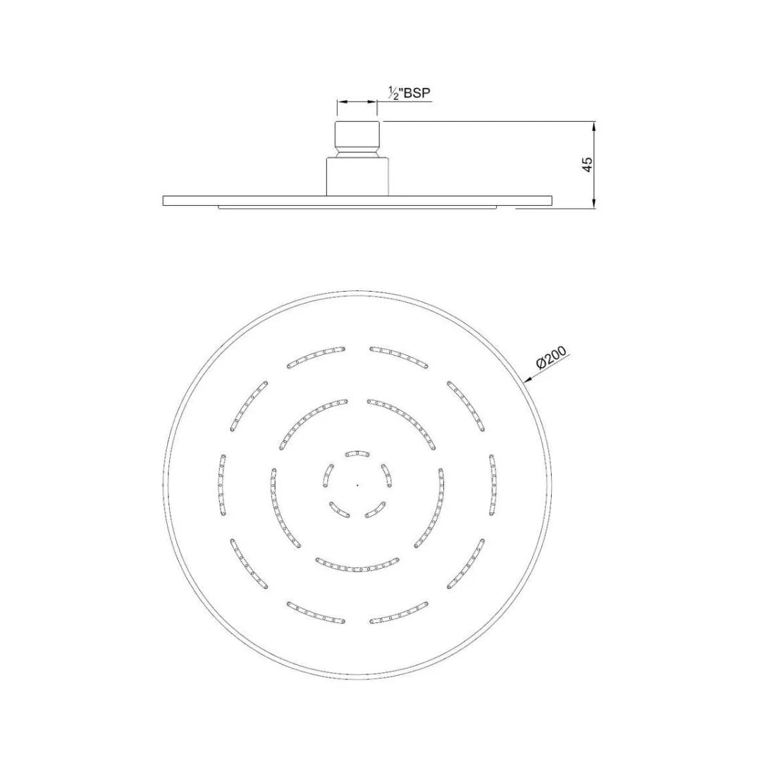 Jaquar Single Flow Overhead Shower OHS-GRF-1613 - Graphite