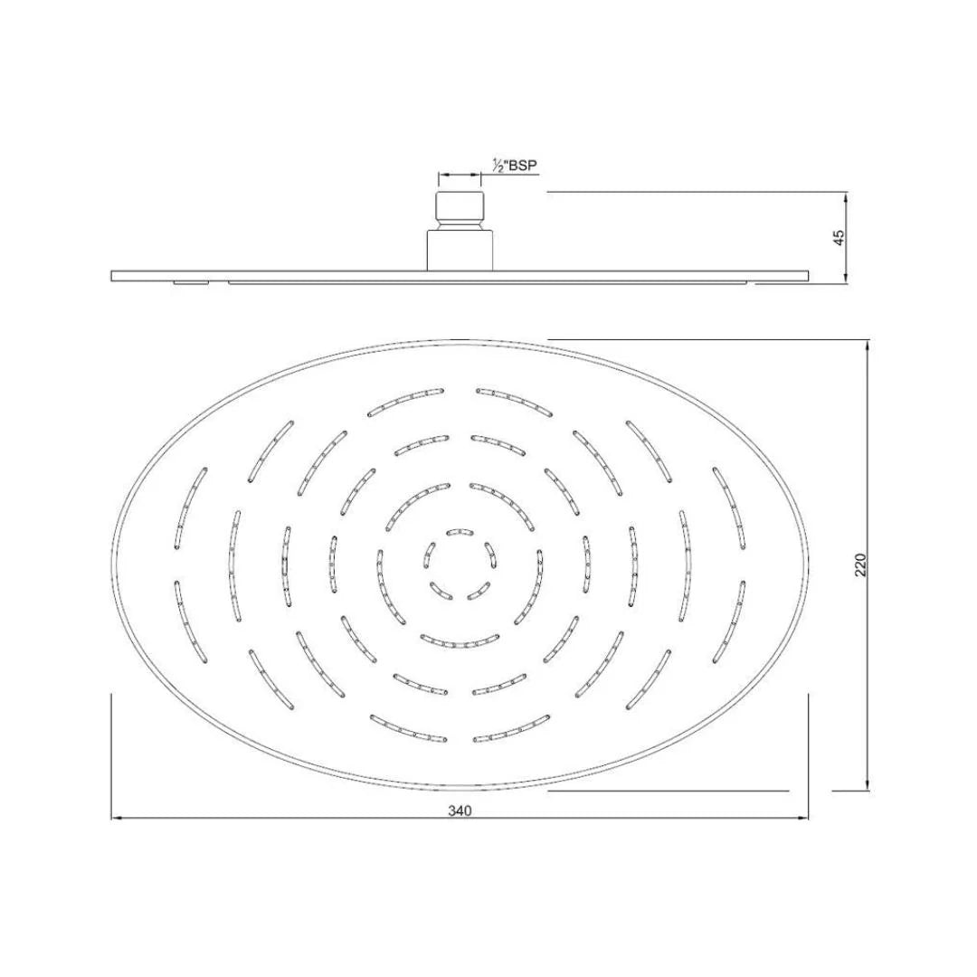 Jaquar Single Flow Overhead Shower OHS-GRF-1635 - Graphite