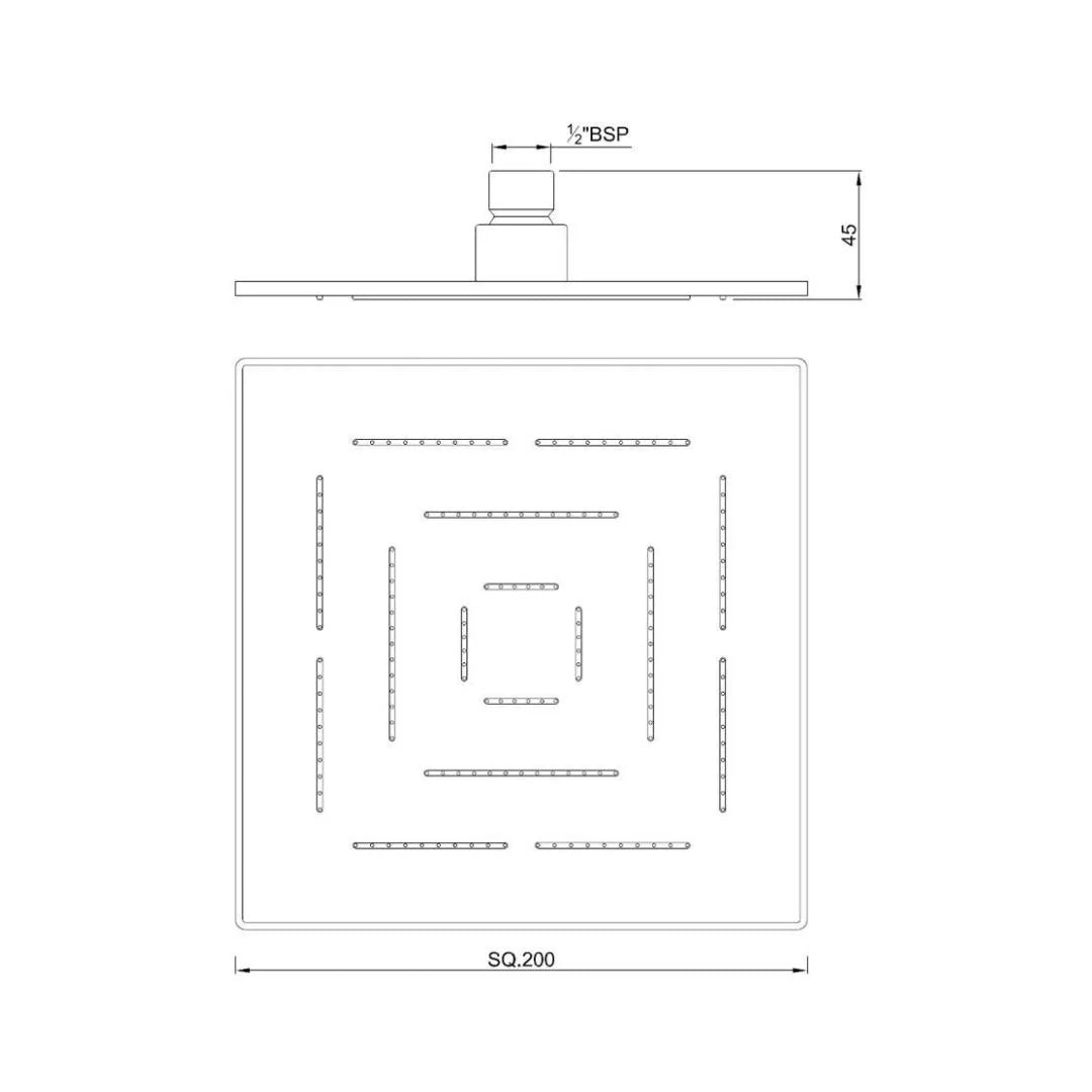 Jaquar Single Flow Overhead Shower OHS-WHM-1619 - White Matt
