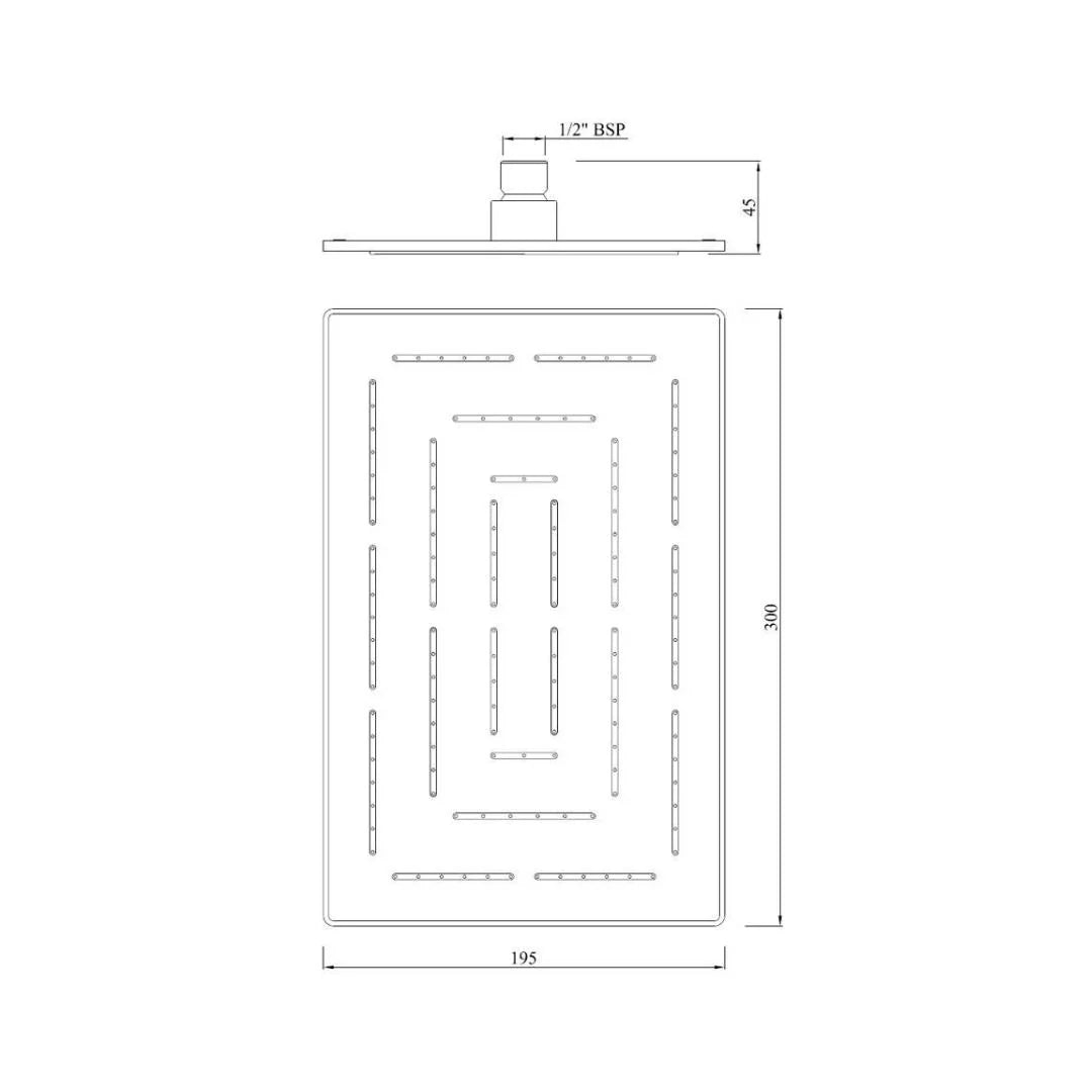 Jaquar Single Flow Overhead Shower OHS-WHM-1637 - White Matt