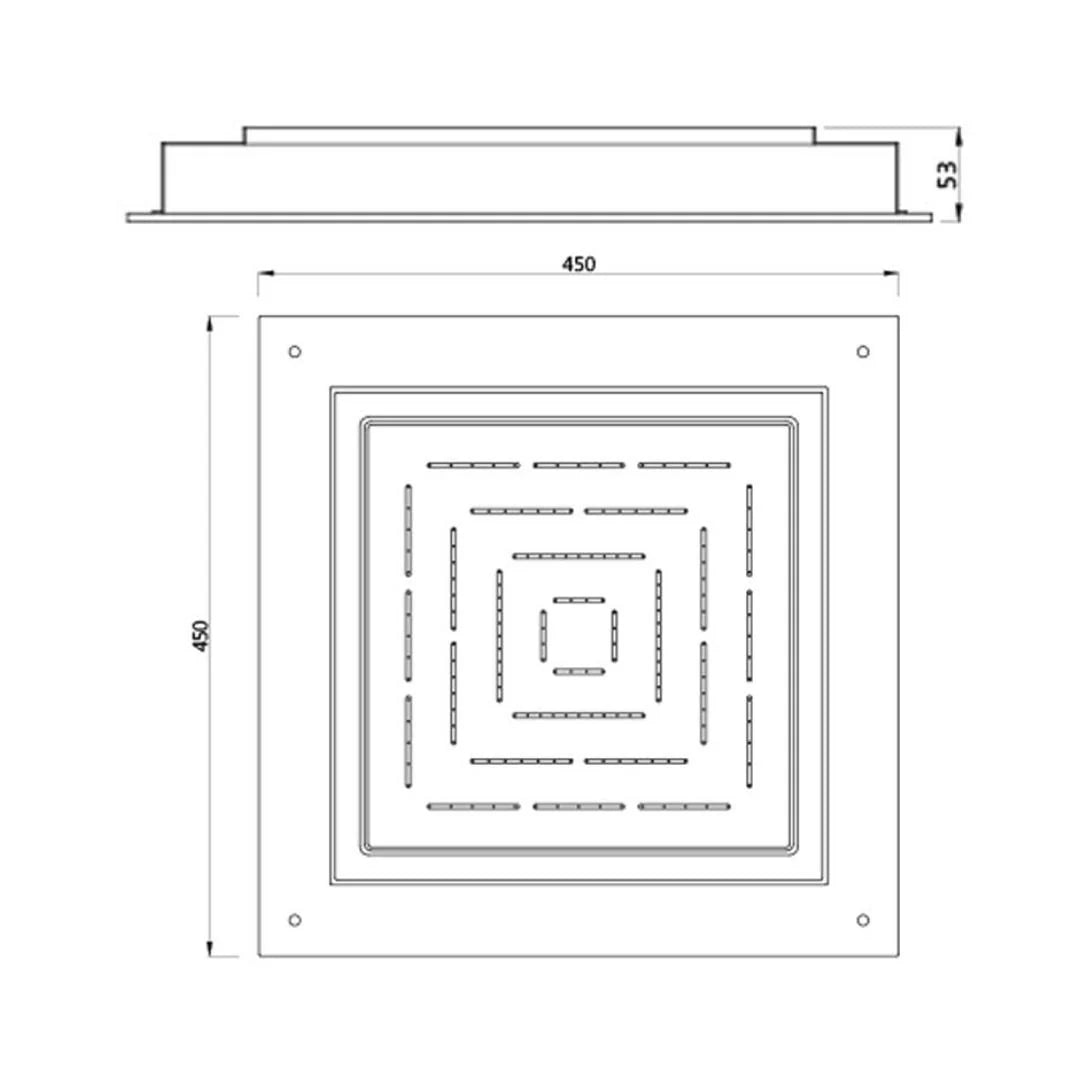 Jaquar Single Flow Overhead Shower OHS-WHM-1679 - White Matt