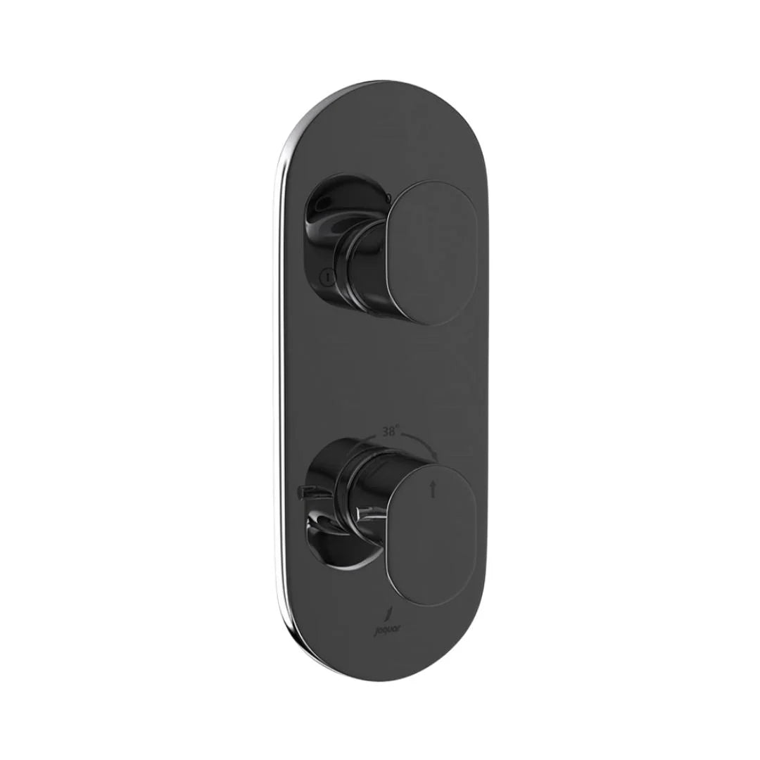 Jaquar 2 Way Thermostatic Diverter Opal Prime OPP-BCH-15681PM Normal Flow - Black Chrome Finish