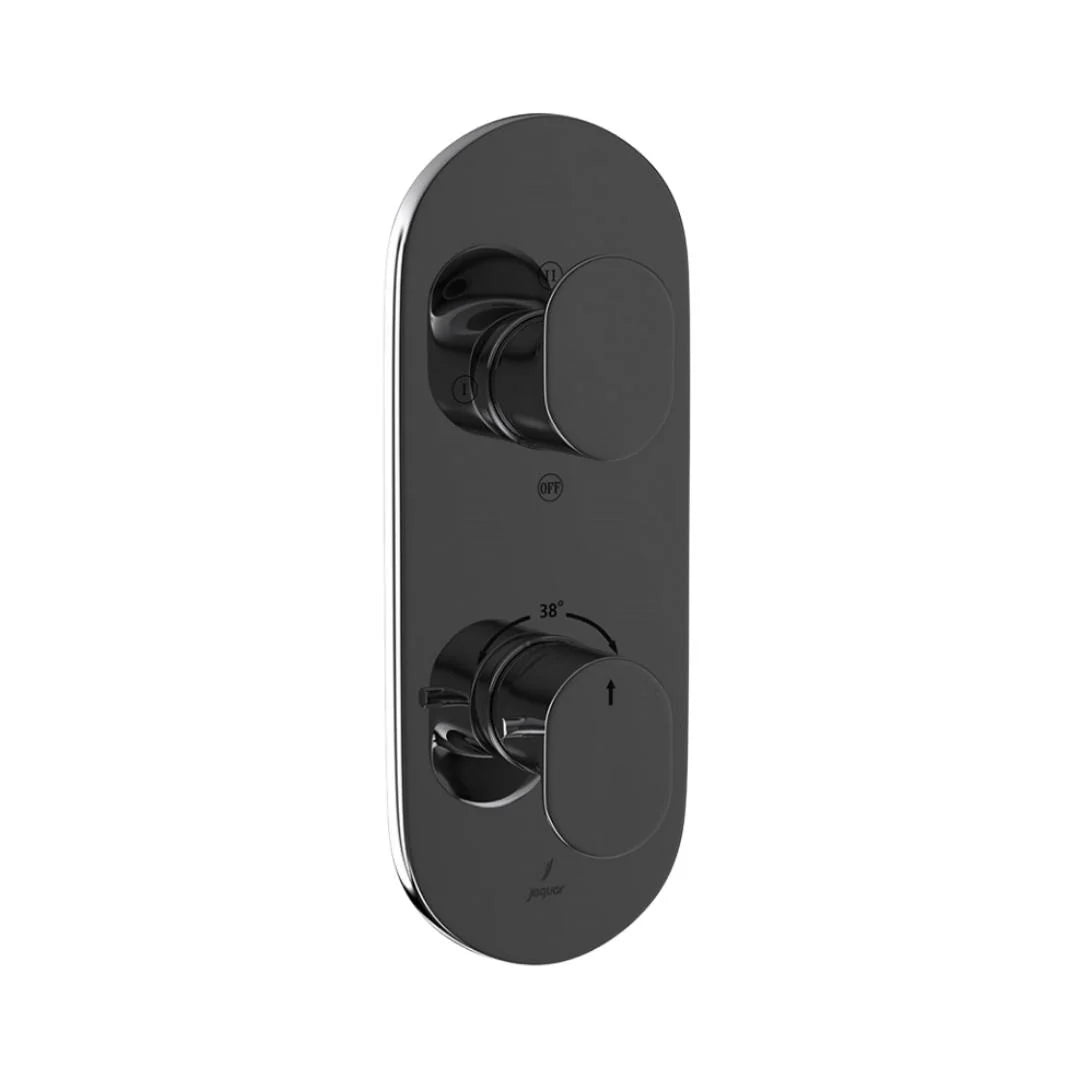 Jaquar 3 Way Thermostatic Diverter Opal Prime OPP-BCH-15683PM Normal Flow - Black Chrome Finish