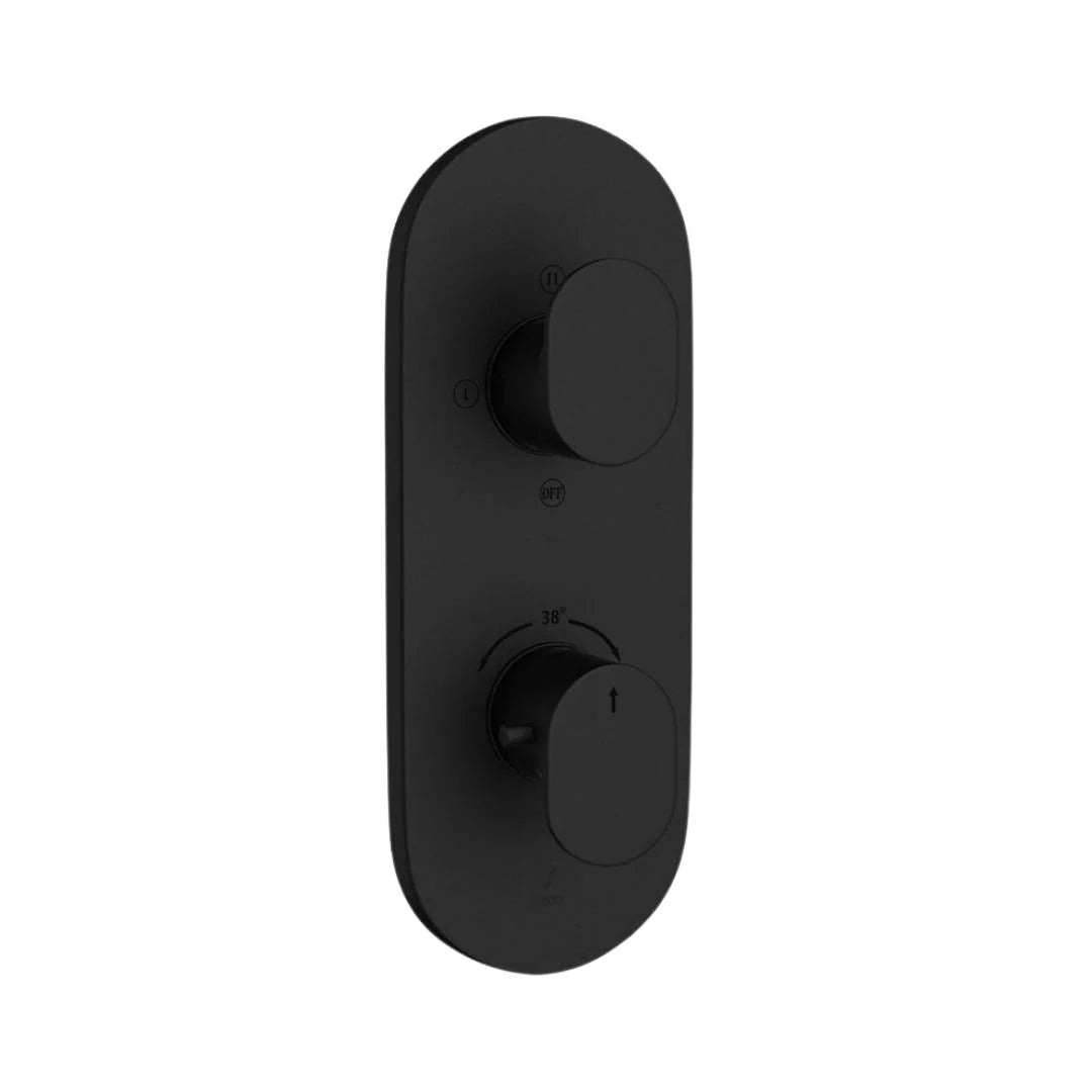 Jaquar 3 Way Thermostatic Diverter Opal Prime OPP-BLM-15683PM Normal Flow - Black Matt Finish