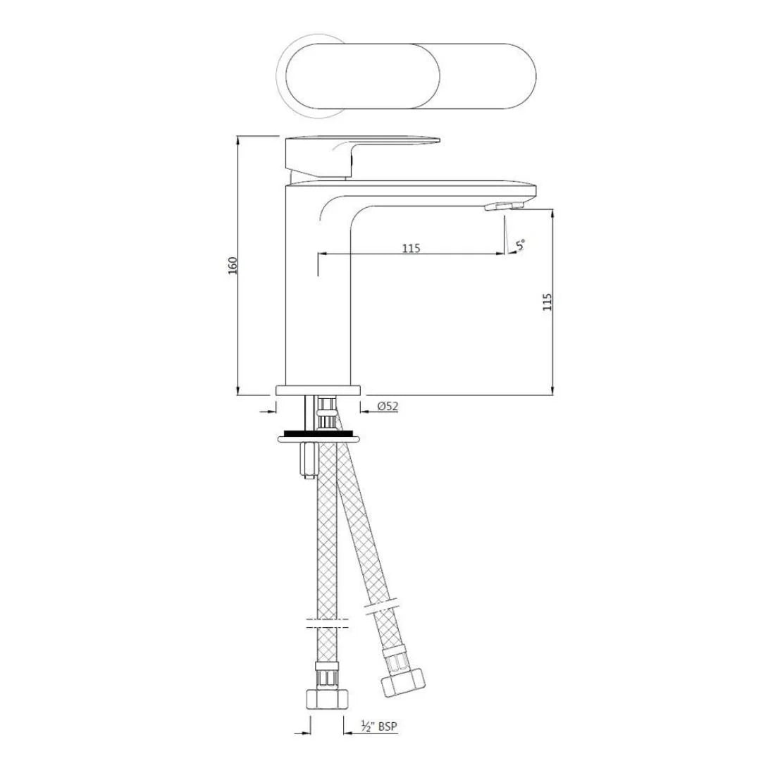 Jaquar Table Mounted Regular Basin Mixer Opal Prime OPP-CHR-15011BPM - Chrome