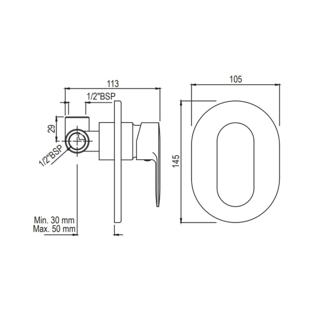 Jaquar 1 Way Diverter Opal Prime OPP-CHR-15227KPM Normal Flow - Chrome Finish