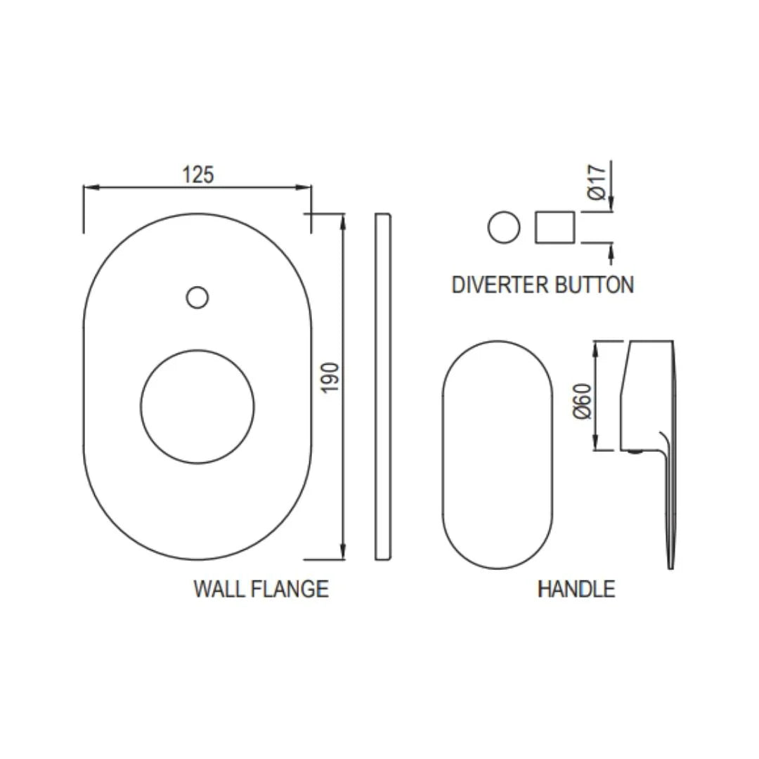 Jaquar 2 Way Diverter Opal Prime OPP-GBP-15079NKPM High Flow - Gold Bright PVD Finish