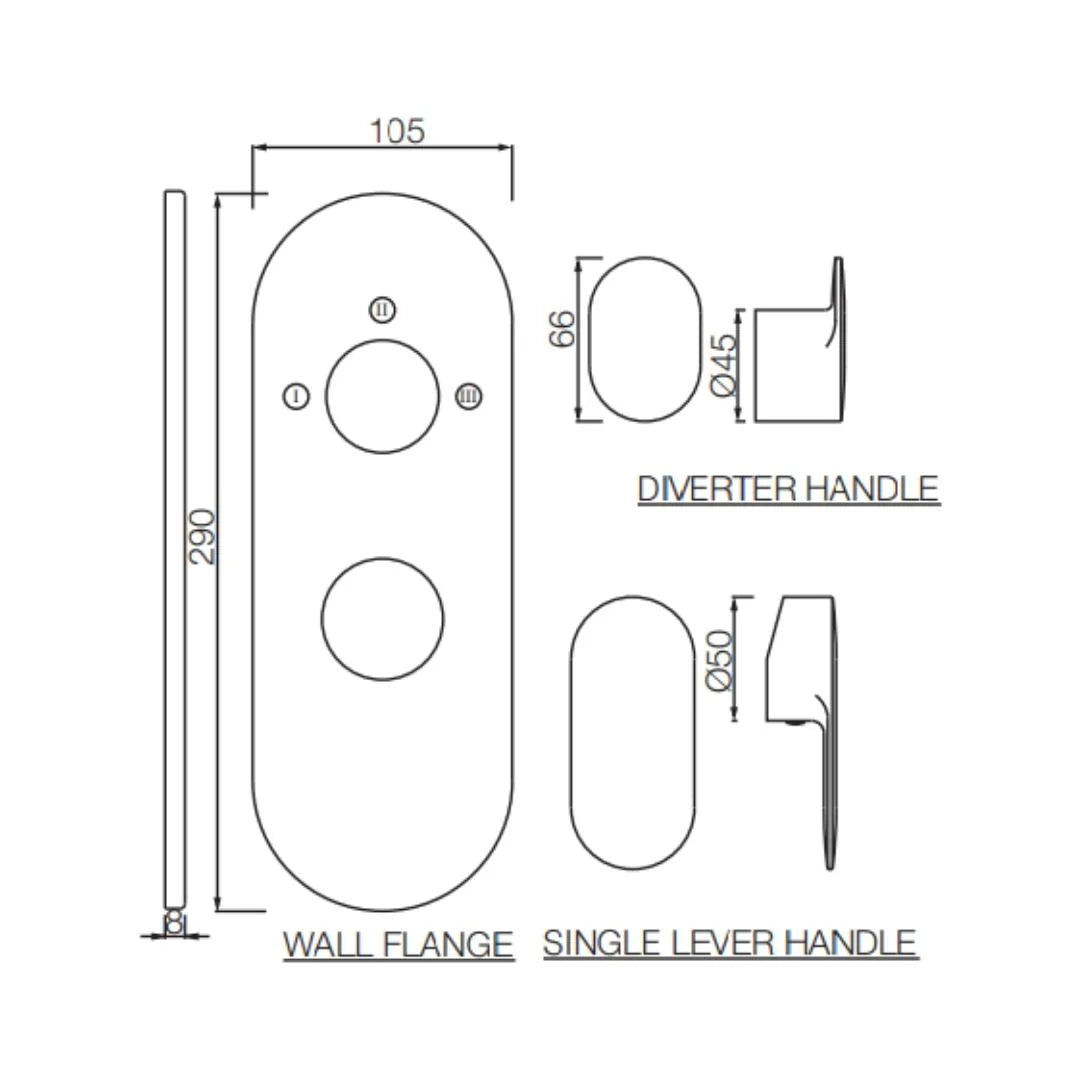 Jaquar 3 Way Diverter Opal Prime OPP-GBP-15783NKPM Normal Flow - Gold Bright PVD Finish