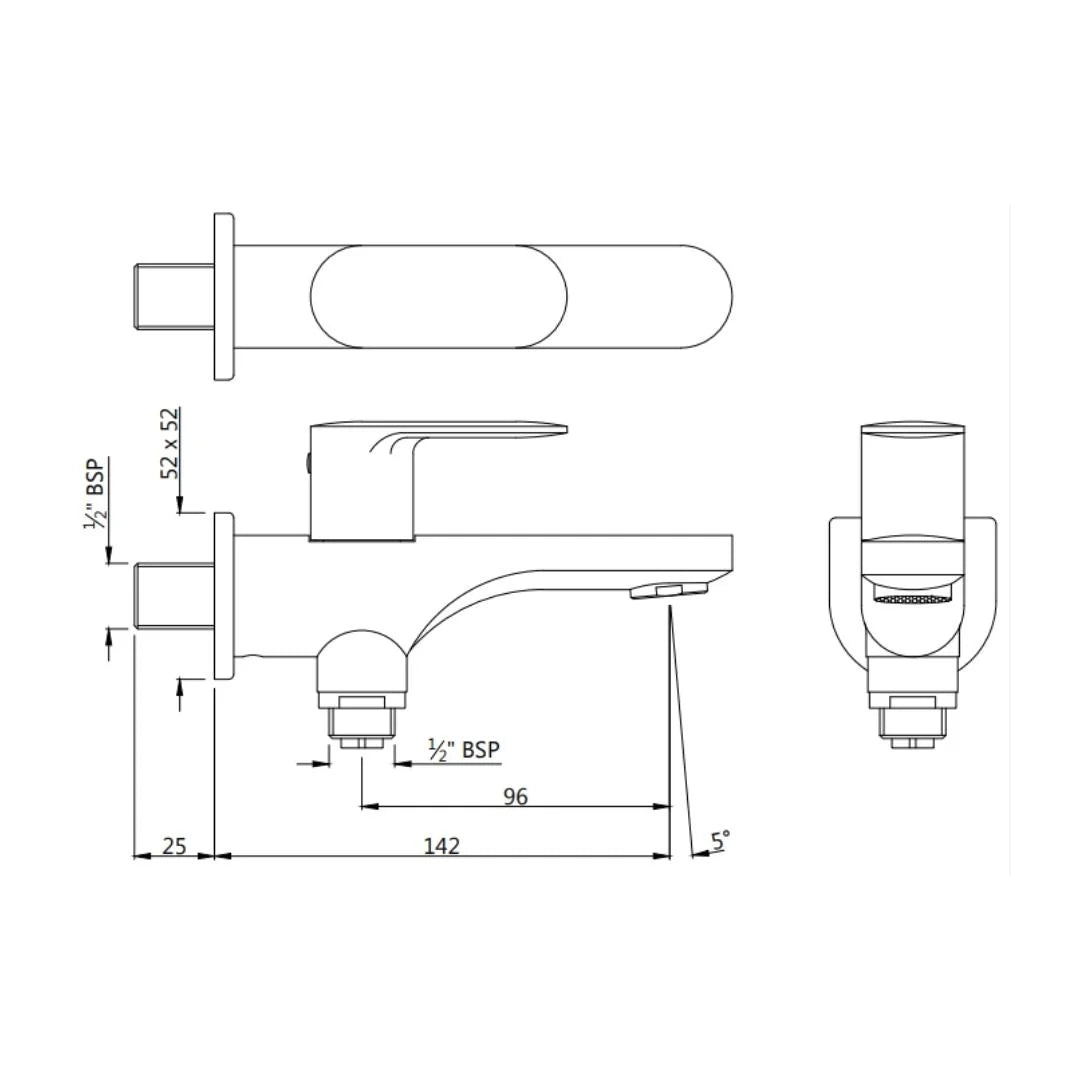 Jaquar WC Area 2 Way Bib Tap Opal Prime OPP-GDS-15041PM - Gold Dust