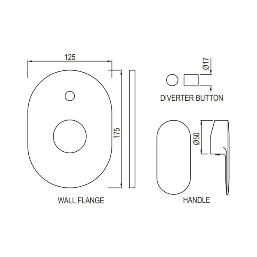Jaquar 2 Way Diverter Opal Prime OPP-GMP-15065MKPM Normal Flow - Gold Matt PVD Finish