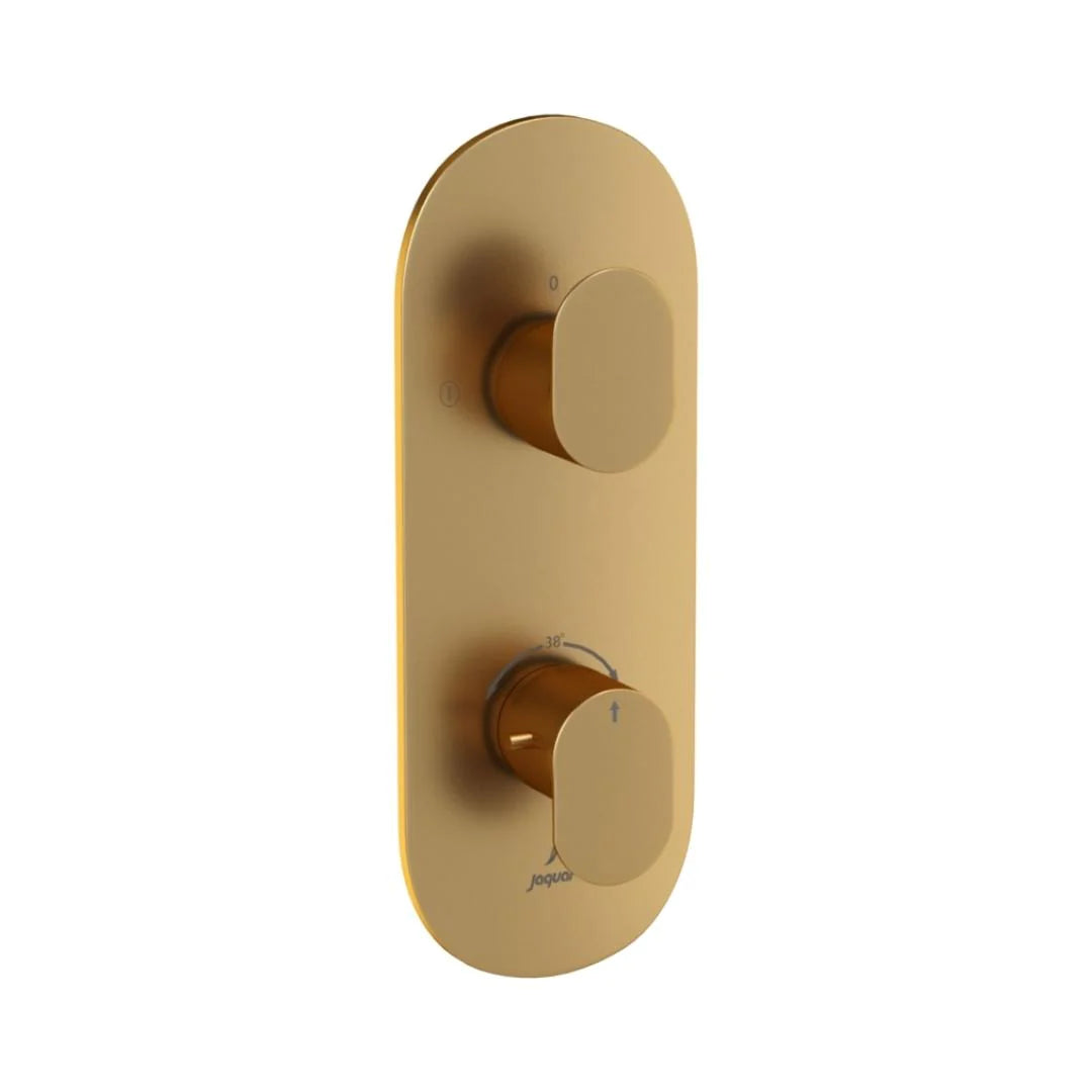 Jaquar 2 Way Thermostatic Diverter Opal Prime OPP-GMP-15681PM Normal Flow - Gold Matt PVD Finish