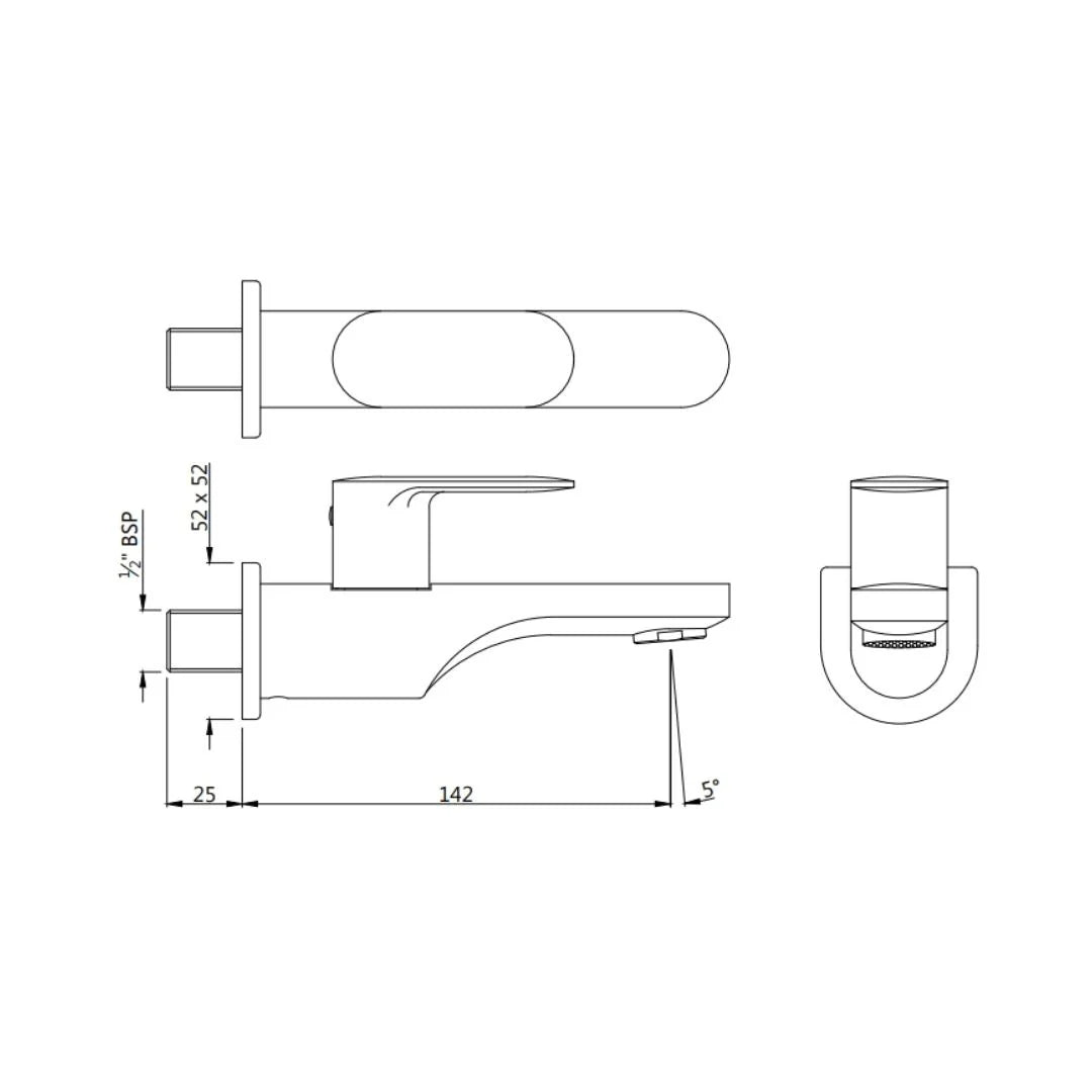 Jaquar WC Area Bib Tap Opal Prime OPP-GRF-15037PM - Graphite