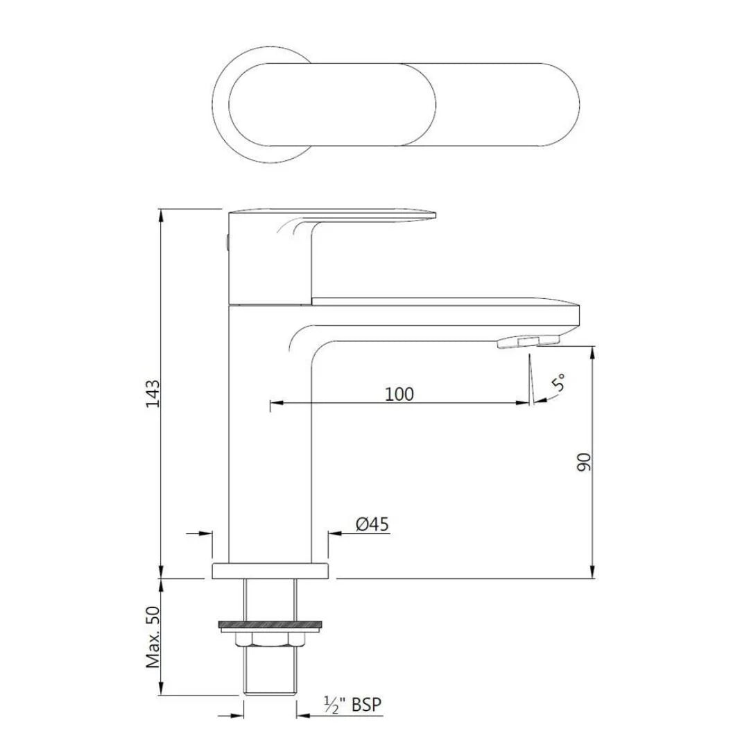 Jaquar Table Mounted Regular Basin Tap Opal Prime OPP-WHM-15001PM - White Matt