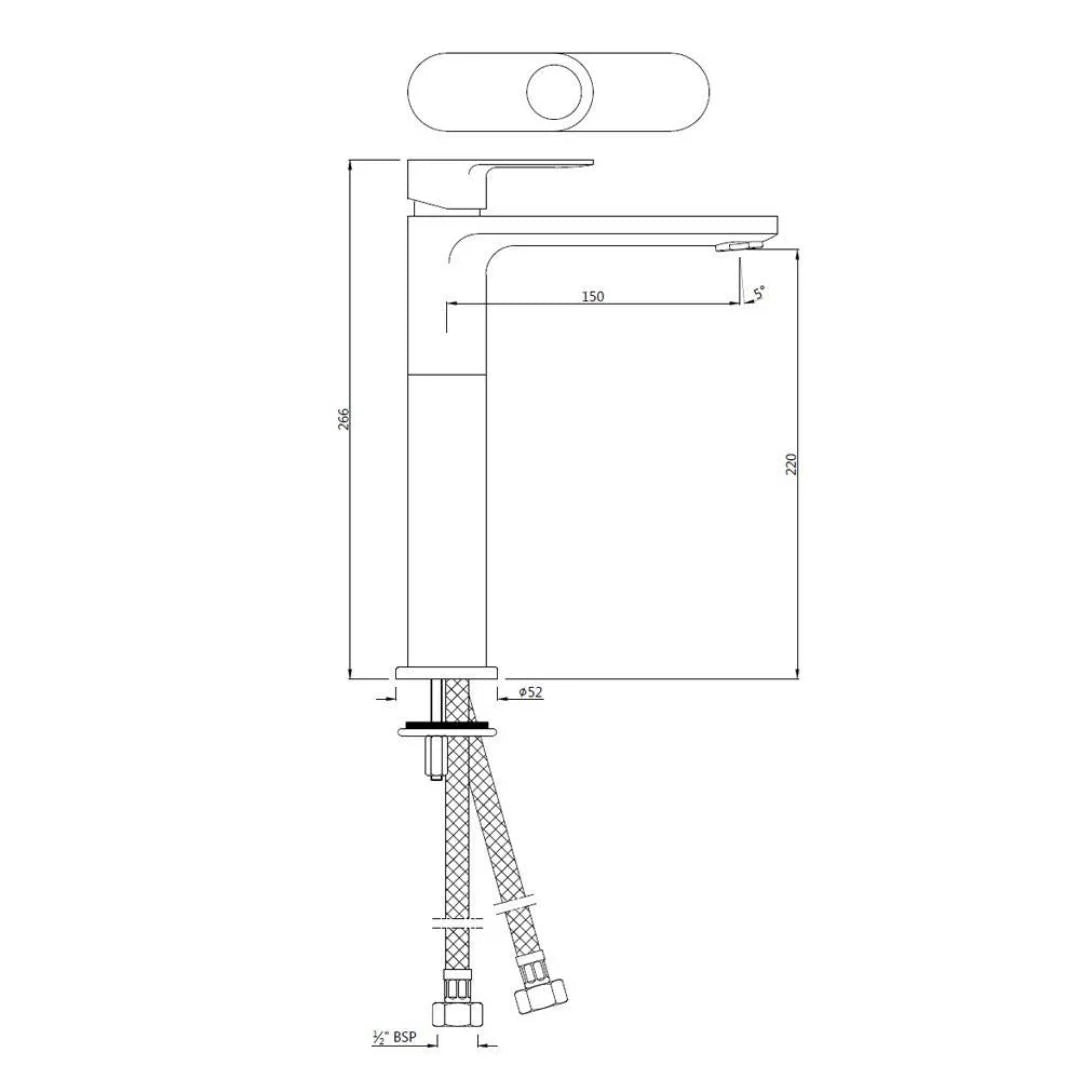 Jaquar Table Mounted Tall Boy Basin Mixer Ornamix Prime ORP-ACR-10005BPM - Antique Copper