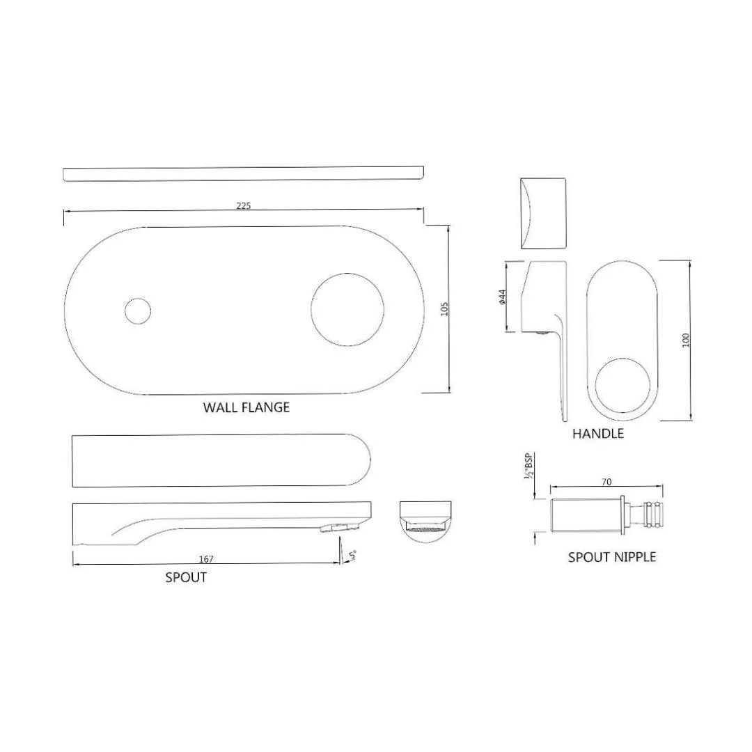 Jaquar Wall Mounted Basin Mixer Ornamix Prime ORP-CHR-10233NKPM - Chrome