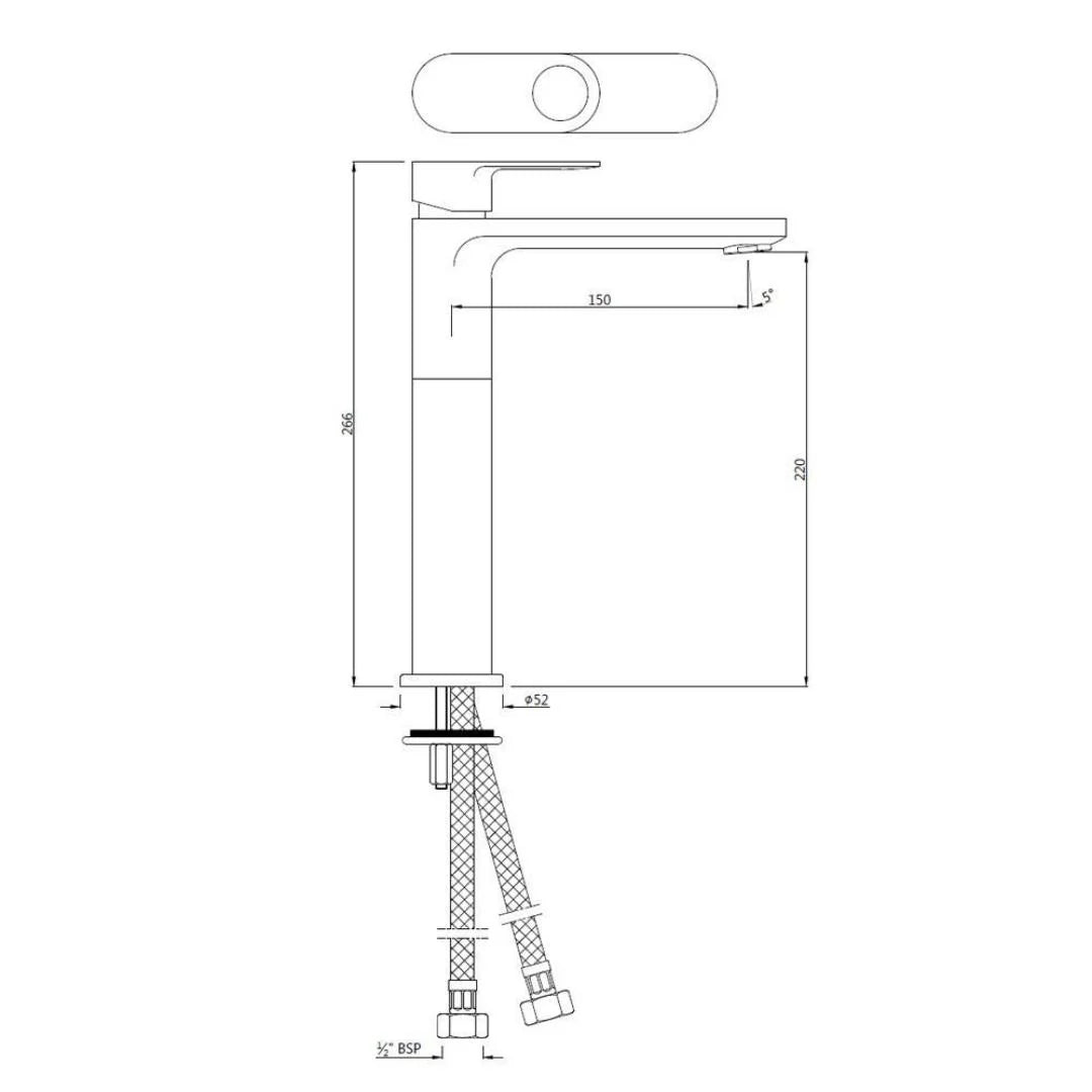 Jaquar Table Mounted Tall Boy Basin Mixer Ornamix Prime ORP-SSF-10005BPM - Stainless Steel