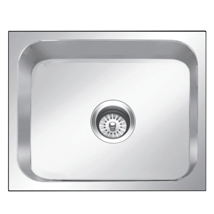 Nirali Stainless Steel Sink Rectangular Straight Range ORRA ( 24 x 20 inches ) - Glossy