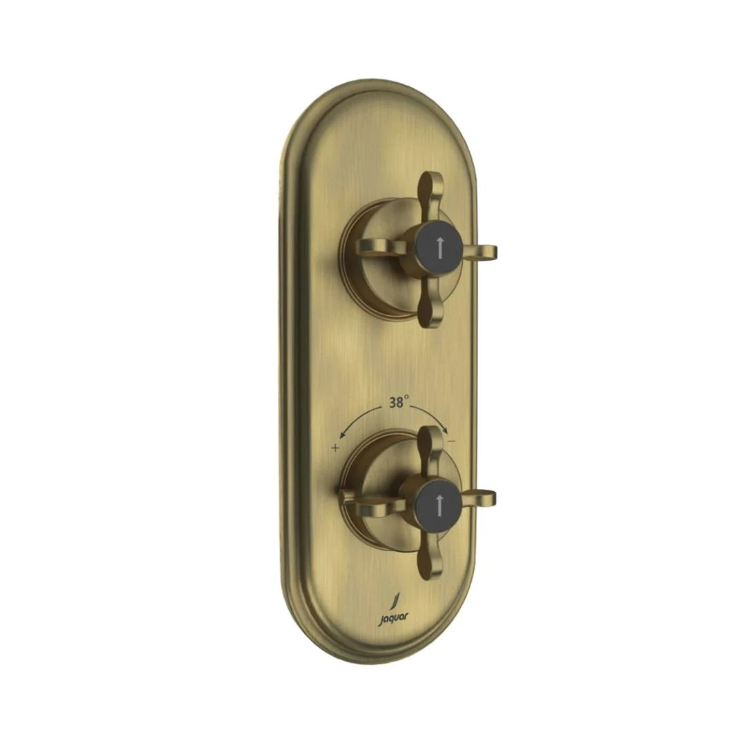 Jaquar 1 Way Thermostatic Diverter Queens Prime QQP-ABR-7661PM Normal Flow - Antique Bronze Finish
