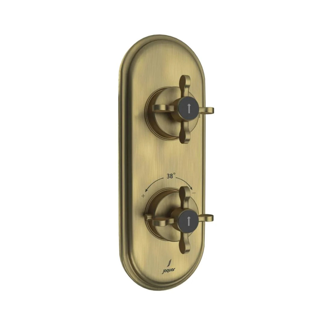 Jaquar 3 Way Thermostatic Diverter Queens Prime QQP-ABR-7683PM Normal Flow - Antique Bronze Finish