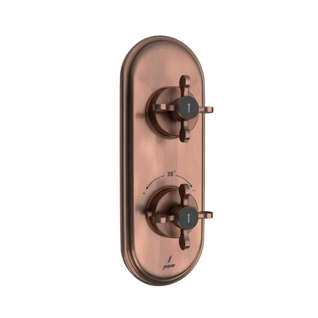 Jaquar 1 Way Thermostatic Diverter Queens Prime QQP-ACR-7661PM Normal Flow - Antique Copper Finish