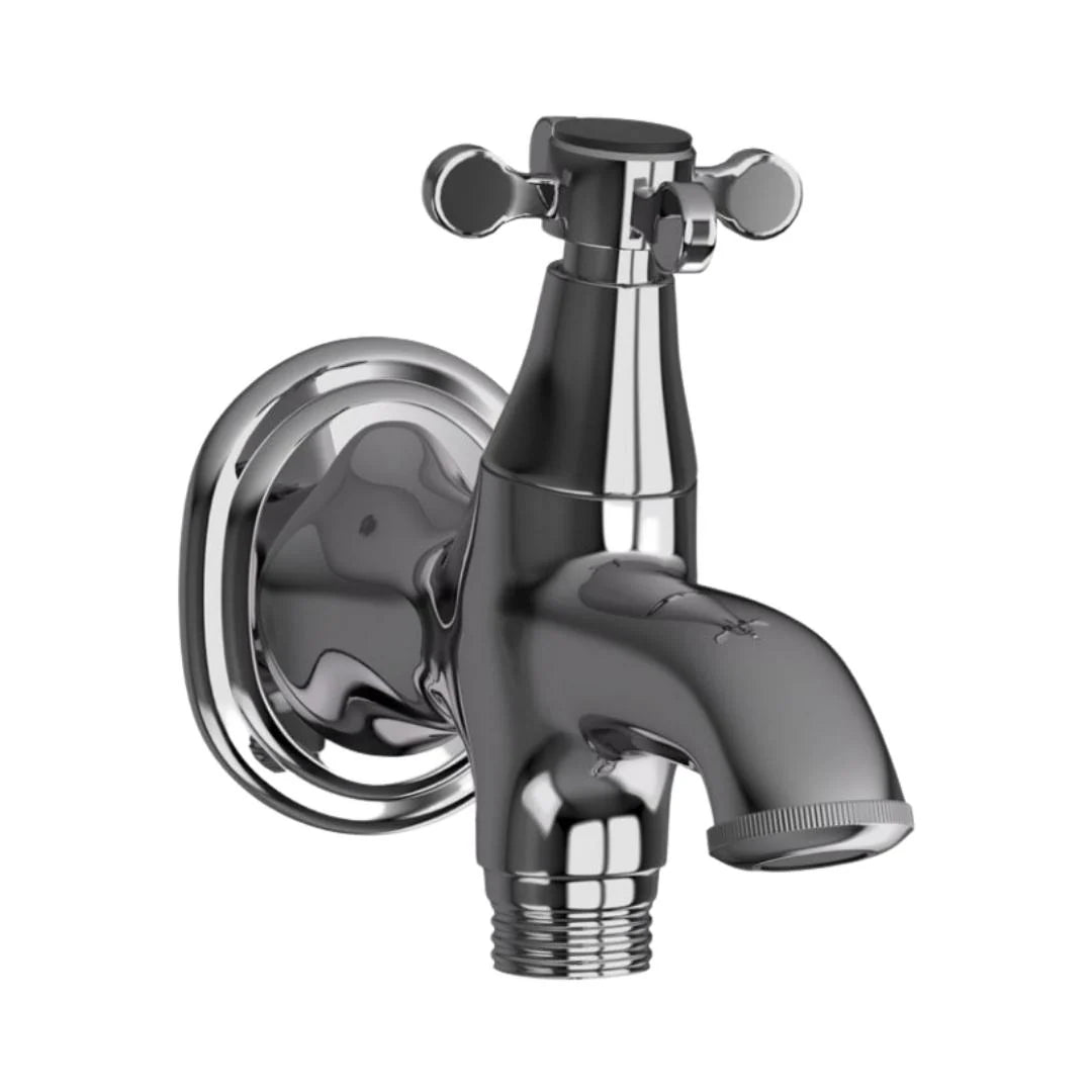 Jaquar WC Area 2 Way Bib Tap Queens Prime QQP-BCH-7041PM - Black Chrome