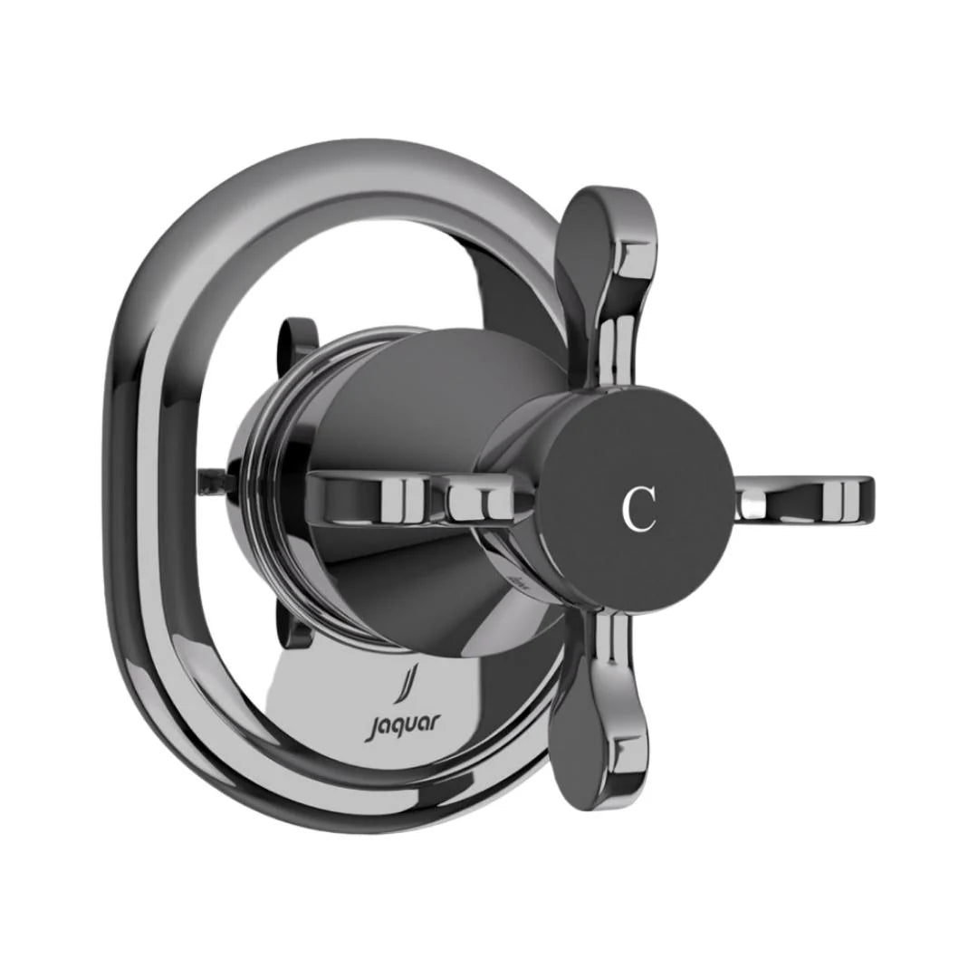 Jaquar Basin Area Stop Valve Queens Prime QQP-BCH-7083KPM - Black Chrome