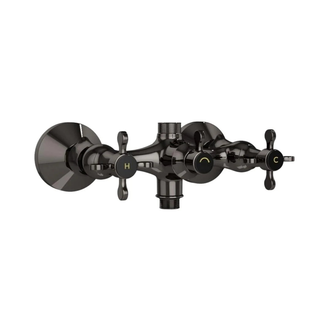 Jaquar 2 Way Wall Mixer Queens Prime QQP-BCH-7215PM Normal Flow - Black Chrome Finish