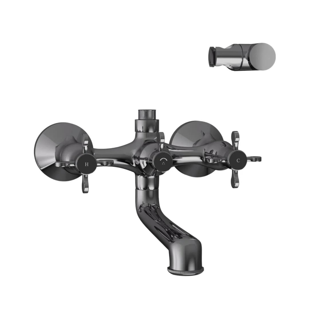 Jaquar 2 Way Wall Mixer Queens Prime QQP-BCH-7267PM Normal Flow - Black Chrome Finish