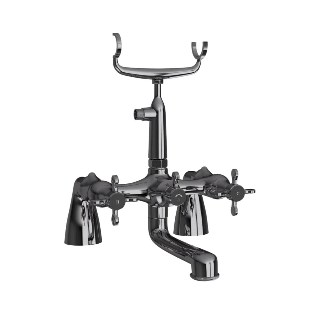 Jaquar 2 Way Bath Tub Filler Queens Prime QQP-BCH-7271PM Normal Flow - Black Chrome Finish