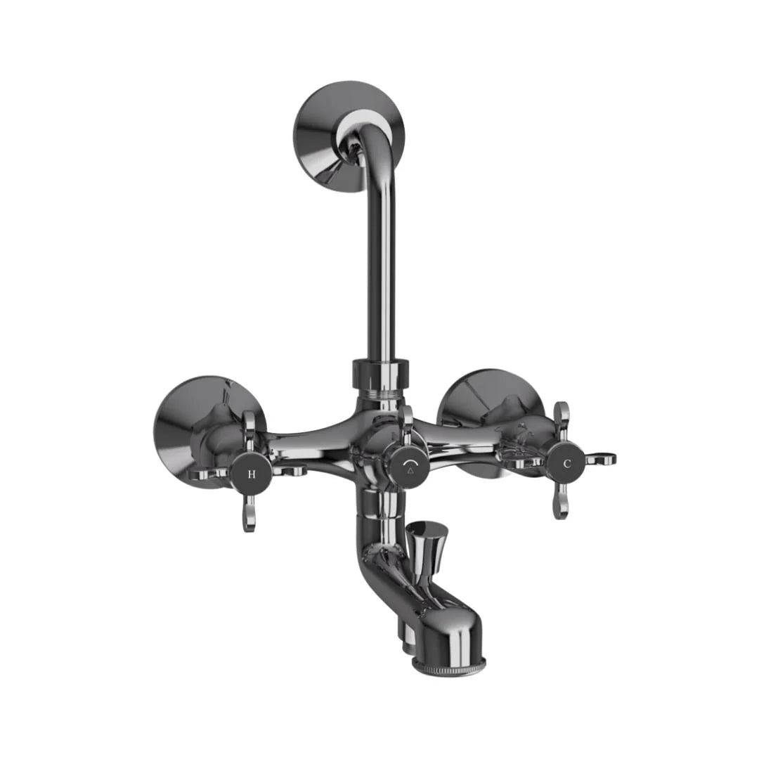 Jaquar 3 Way Wall Mixer Queens Prime QQP-BCH-7281PM Normal Flow - Black Chrome Finish