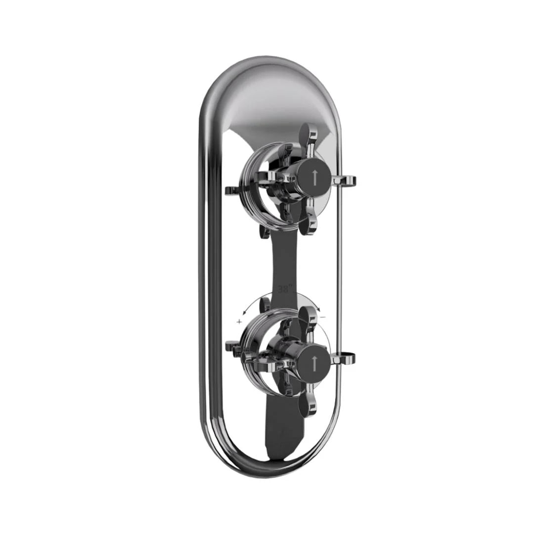 Jaquar 1 Way Thermostatic Diverter Queens Prime QQP-BCH-7661PM Normal Flow - Black Chrome Finish