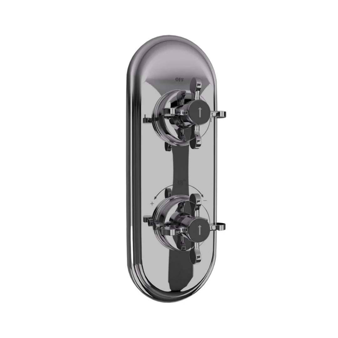Jaquar 2 Way Thermostatic Diverter Queens Prime QQP-BCH-7681PM Normal Flow - Black Chrome Finish