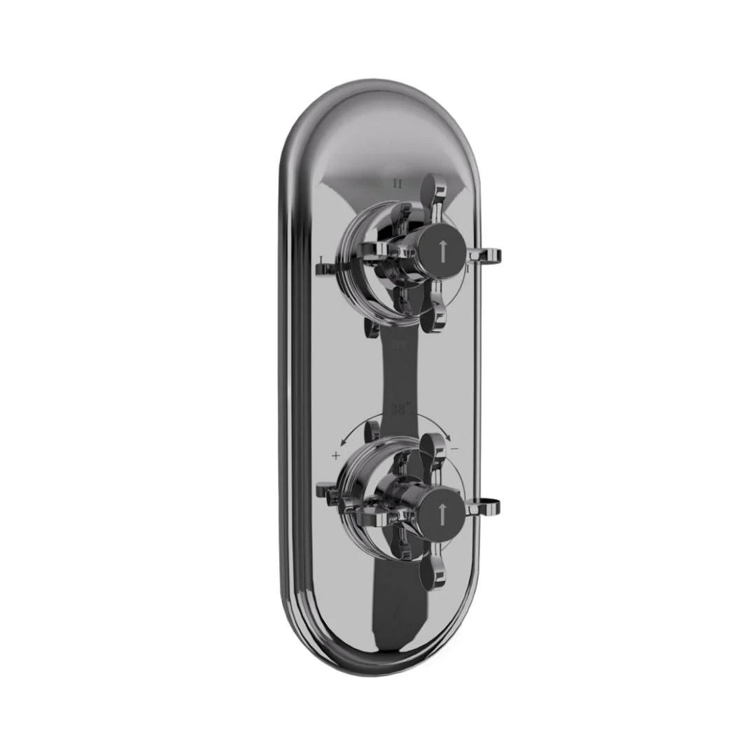 Jaquar 3 Way Thermostatic Diverter Queens Prime QQP-BCH-7683PM Normal Flow - Black Chrome Finish