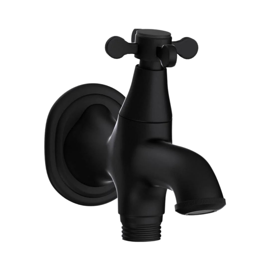 Jaquar WC Area 2 Way Bib Tap Queens Prime QQP-BLM-7041PM - Black Matt