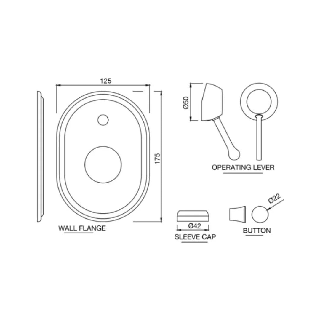 Jaquar 2 Way Diverter Queens Prime QQP-BLM-7065MKPM Normal Flow - Black Matt Finish