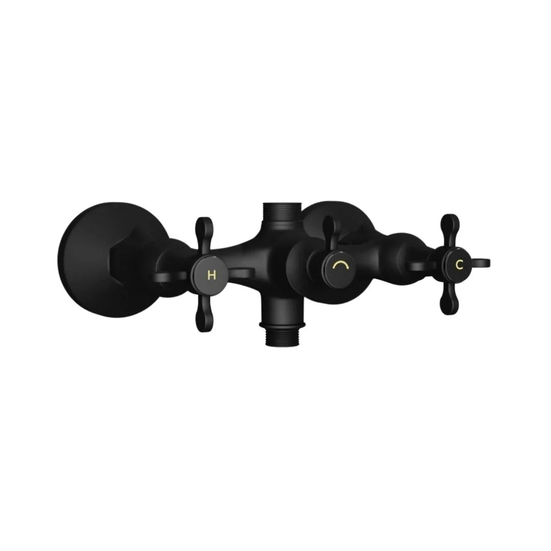 Jaquar 2 Way Wall Mixer Queens Prime QQP-BLM-7215PM Normal Flow - Black Matt Finish