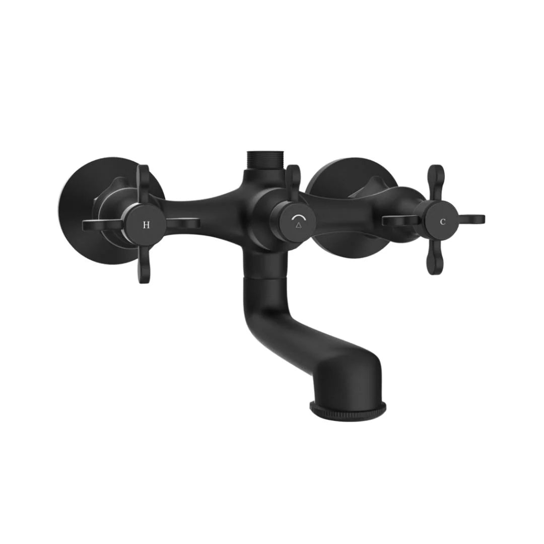 Jaquar 2 Way Wall Mixer Queens Prime QQP-BLM-7217PM Normal Flow - Black Matt Finish