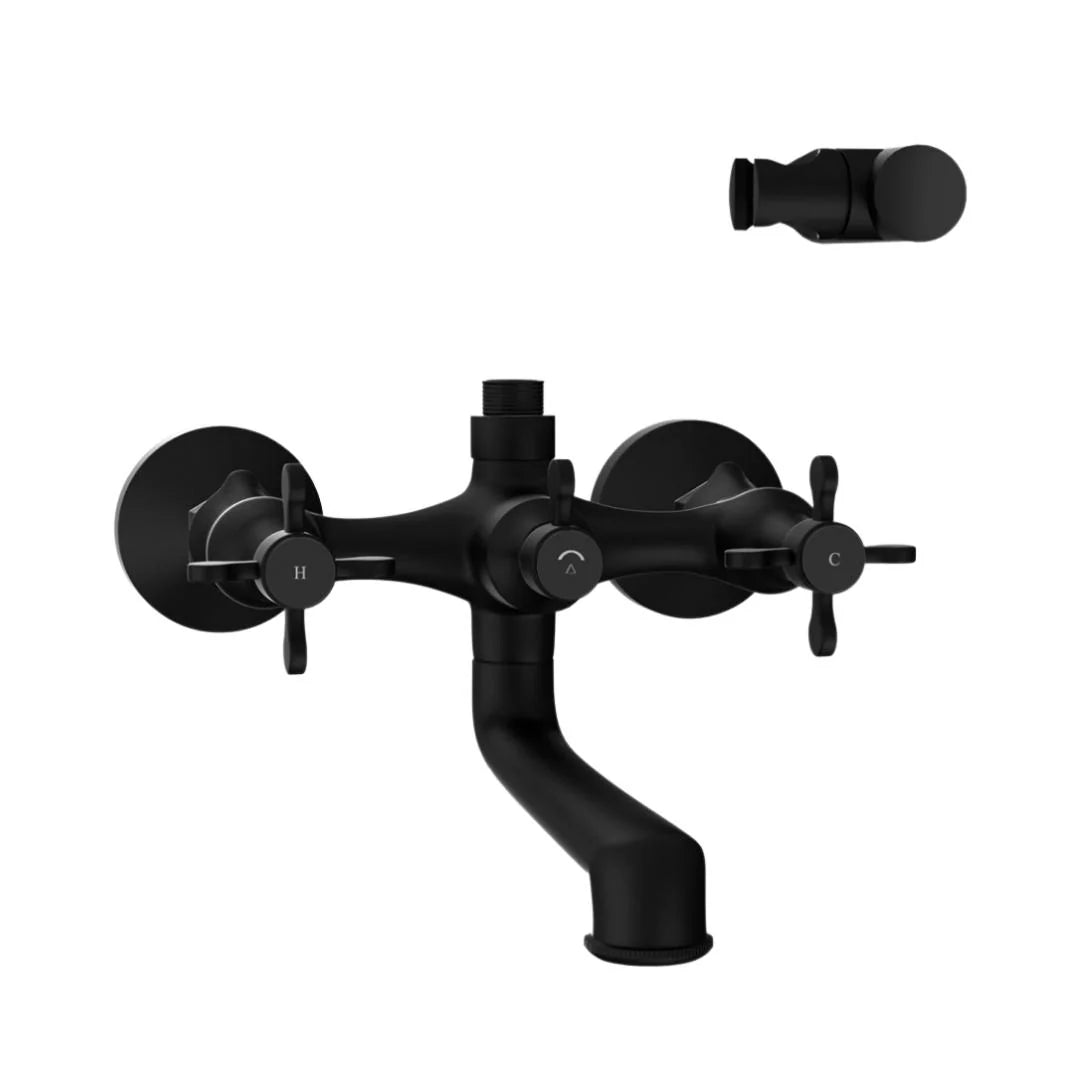 Jaquar 2 Way Wall Mixer Queens Prime QQP-BLM-7267PM Normal Flow - Black Matt Finish