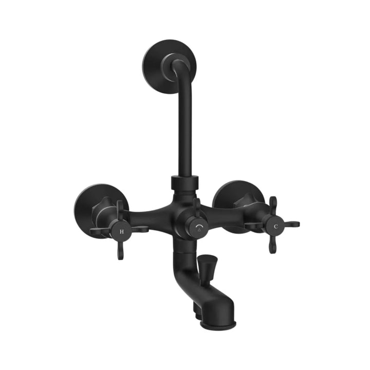 Jaquar 3 Way Wall Mixer Queens Prime QQP-BLM-7281PM Normal Flow - Black Matt Finish