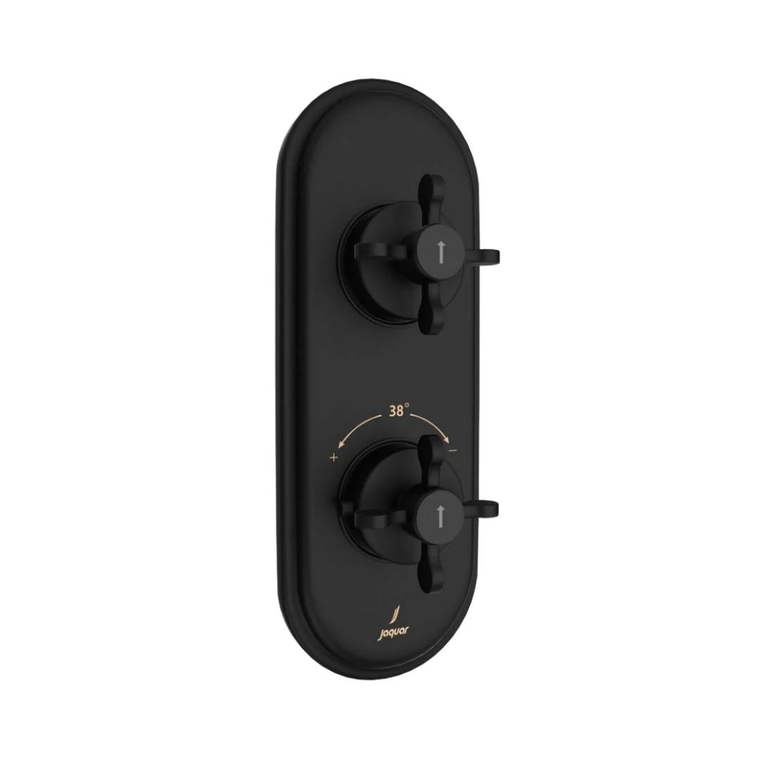 Jaquar 1 Way Thermostatic Diverter Queens Prime QQP-BLM-7661PM Normal Flow - Black Matt Finish