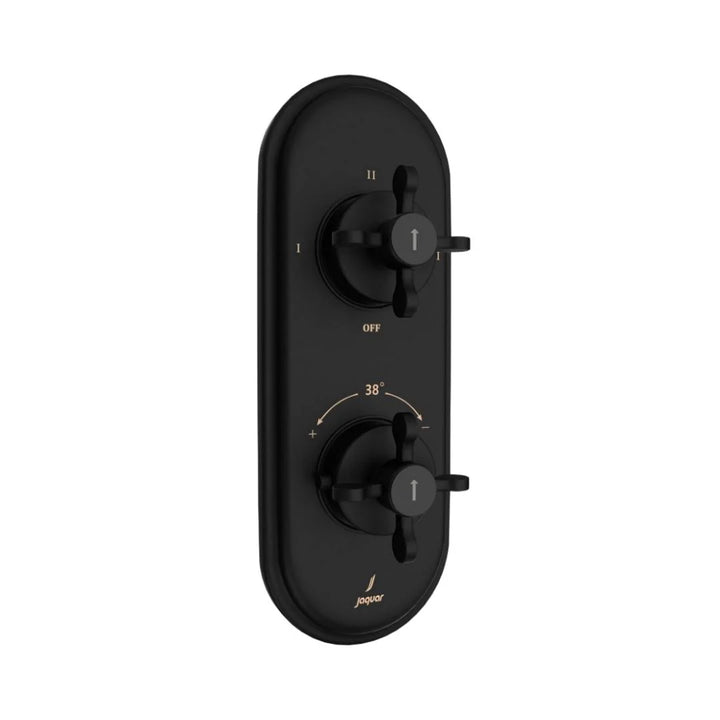 Jaquar 3 Way Thermostatic Diverter Queens Prime QQP-BLM-7683PM Normal Flow - Black Matt Finish
