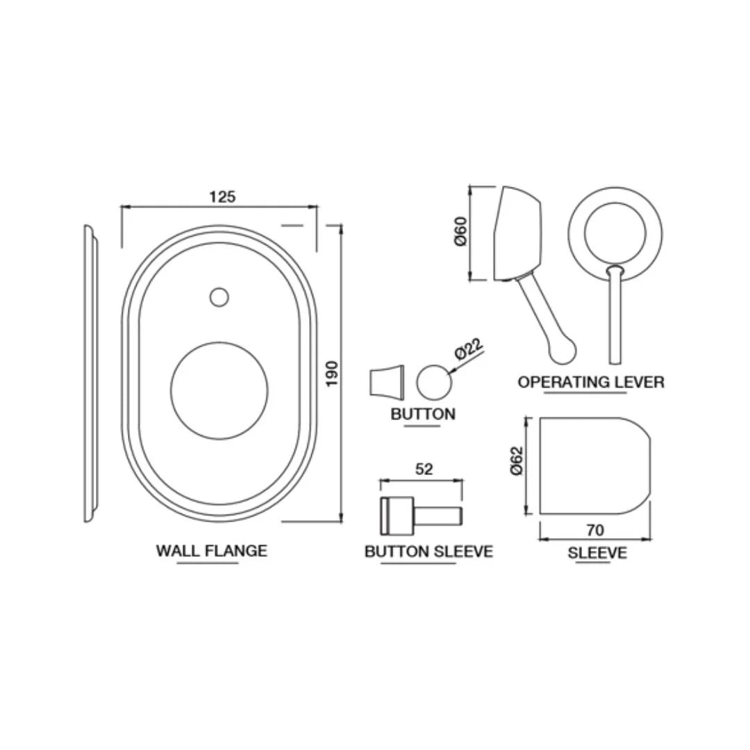 Jaquar 2 Way Diverter Queens Prime QQP-CHR-7079NKPM High Flow - Chrome Finish