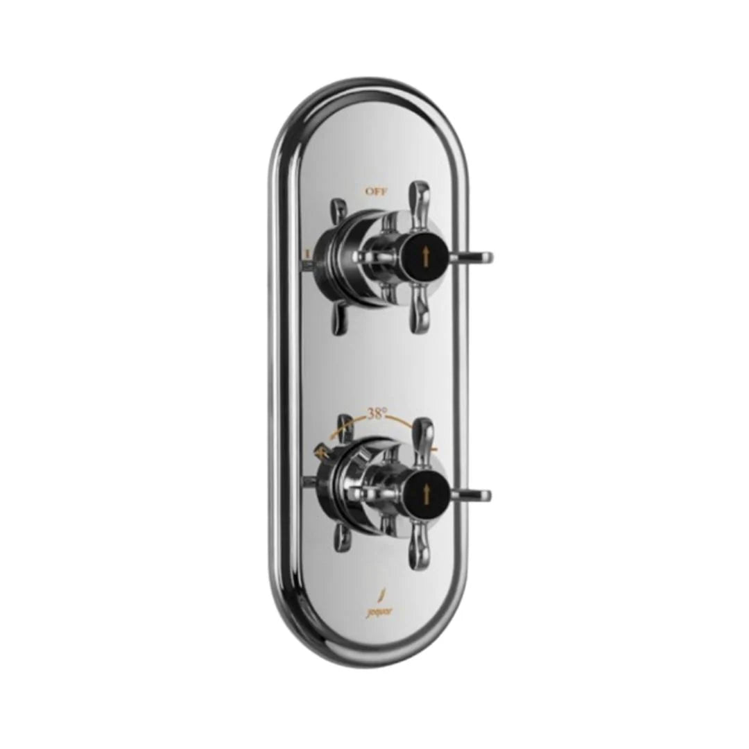 Jaquar 2 Way Thermostatic Diverter Queens Prime QQP-CHR-7681KPM Normal Flow - Chrome Finish