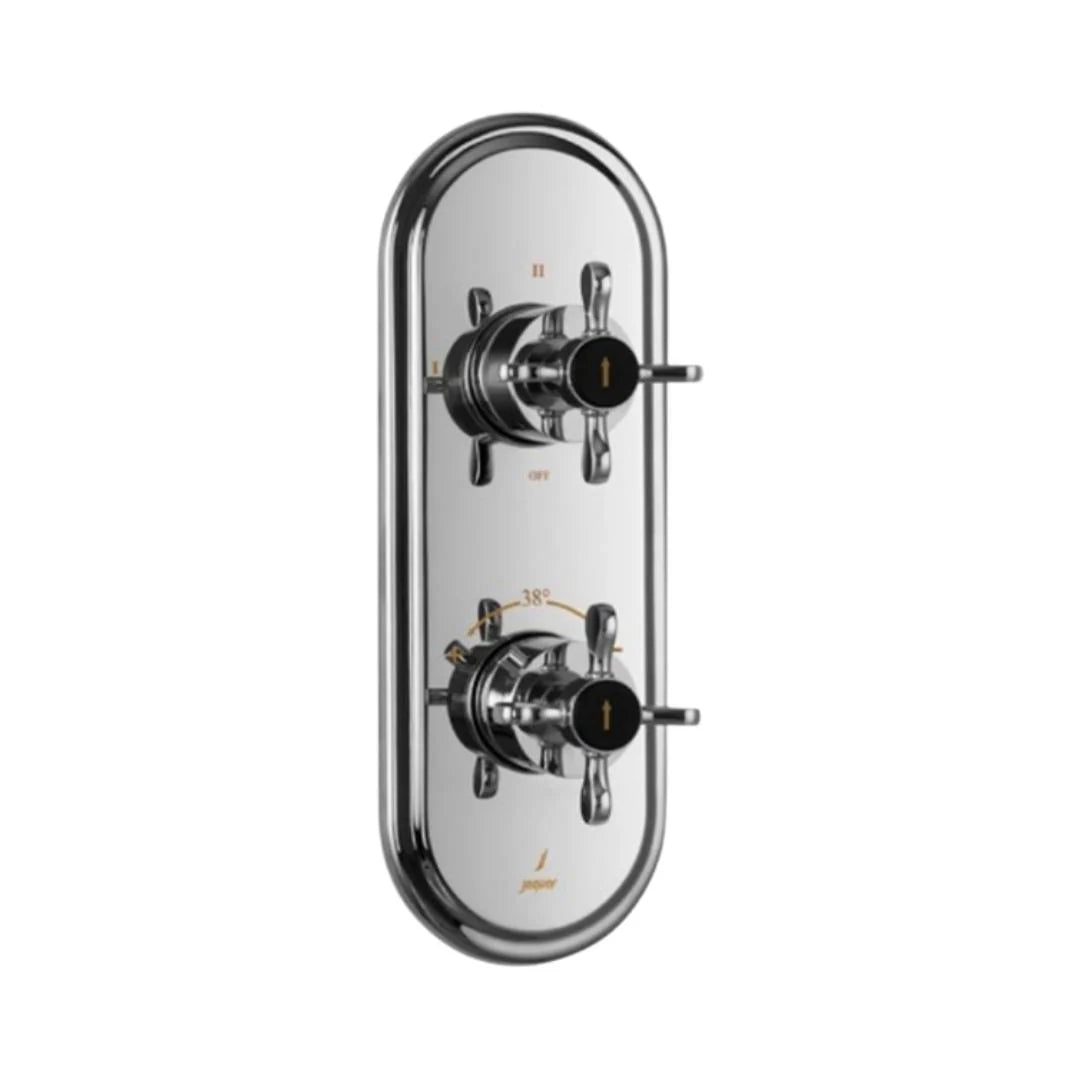 Jaquar 3 Way Thermostatic Diverter Queens Prime QQP-CHR-7683KPM Normal Flow - Chrome Finish
