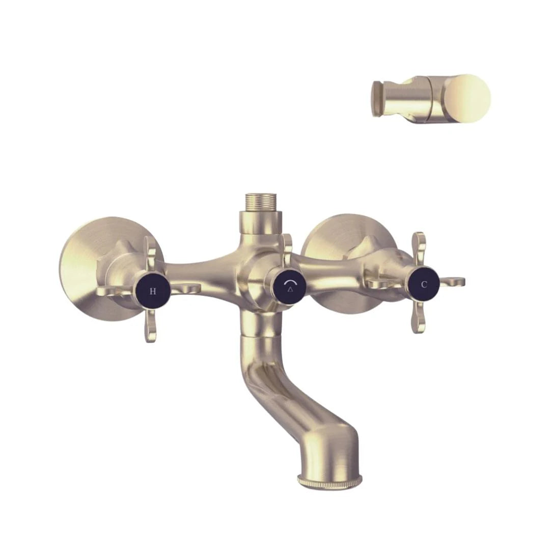 Jaquar 2 Way Wall Mixer Queens Prime QQP-GDS-7267PM Normal Flow - Gold Dust Finish